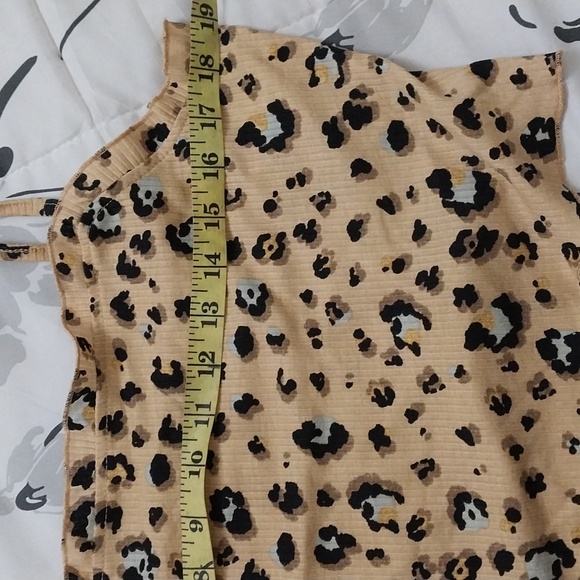 BP. Crop Ribbed Leopard Knit Cardigan/Camisole Set Size XL - Picture 8 of 9